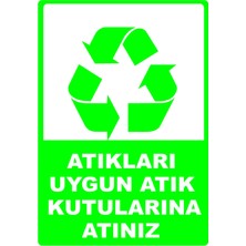 Mediwiz Atıkları Uygun Atık Kutularına Atınız - Isg Levhası Levha 50X70 cm Galvaniz Saç 0,4 mm