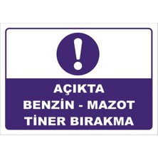 Mediwiz Açıkta Benzin Mazot Tiner Bırakma - Isg Levhası Levha 50X70 cm Dekota 3 mm
