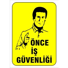 Mediwiz Önce Can Güvenliği Levhası Levha 15X21 cm Galvaniz Saç 0,4 mm