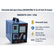 Indento Otomatik Akü Şarj Cihazı (Redresör) 12 ve 24 Volt 25 Amper