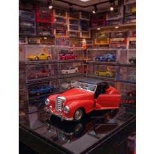 Oyuncak Sahili Klasik Model Metal Araba Diecast Ingiltere Model 12.5cm Araba Kapıları Açılır Çekbırak Metalic Kırmızı