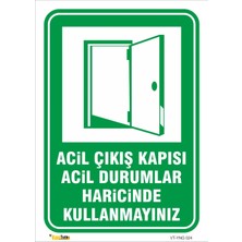 Mediwiz Acil Çıkış Kapılarını Acil Durumlar Içindir - Isg Levhası Levha 50X70 cm Sticker