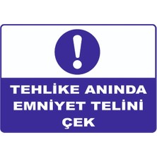 Mediwiz Tehlike Anında Emniyet Telini Çek Levhası Levha 70X100 cm Galvaniz Saç 0,4 mm