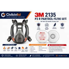 3m 6800 Tam Yüz Maskesi + 3m 2135 P3 Filtre
