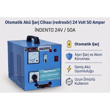 Indento Otomatik Akü Şarj Cihazı (Redresör) 24 Volt 50 Amper