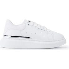 Tamer Tanca Erkek Vegan Sneakers Beyaz Renk Düz Tabanlı Spor Ayakkabı 804 642 Erk Ayk SK22/23