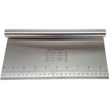 Dinç Kitchen Ölçülü Paslanmaz Çelik Hamur Kazıyıcı ve Kesici 25×12,5 cm