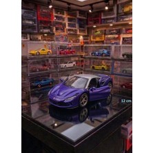 Oyuncak Sahili Ferrarı 296 Gtb Diecast Metal Tarz 12CM Koleksiyon Çekbırak Demir Model Araba 458 Kapılar Açılır Zn Lacivert