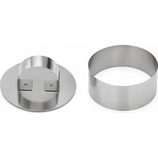 Dinç Kitchen Pres Aparatlı Yuvarlak Parfe ve Pasta Kalıbı Ø8×3,8 cm