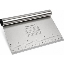 Dinç Kitchen Ölçülü Paslanmaz Çelik Hamur Kazıyıcı ve Kesici 15×11 cm