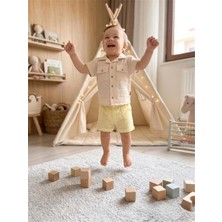 Tiffany Baby Bebek Linen Breeze Theme Şort Sarı 52090
