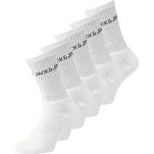 Jack & Jones 12266536 Jacregen Tennis 5 Pack Noos Çorap Beyaz