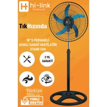 TıkHızında Hi-Link Vantilatör 18"inch Sanayi Tipi Vantilatör Bakır Sargılı Motor 80W