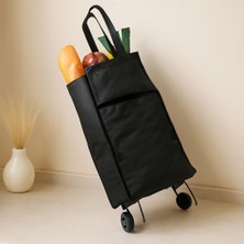 Akıllı Bayi Katlanabilir Tekerlekli Pazar Arabası 75X35 cm