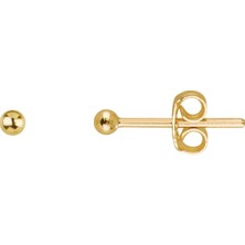 Duyum Gold Minik Altın Top Küpe 2 mm 14 Ayar