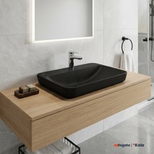 Kale Zero 2.0 60X40 cm Mat Siyah Yarı Gömme Dikdörtgen Lavabo