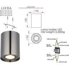 Livizmir Moda Medna Antık Yuv. Teklı Plafonyer 1XGU10