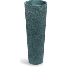 Divona Home Tubra Round Slim High Plastik Bahçe Saksı