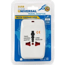 Digiboy Çift Usb'li Universal Seyahat Adaptörü Akım Korumalı Priz Çevirici 5V 1000MA
