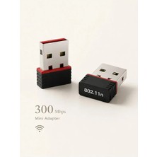 USB Wifi Adaptörü 300 Mbps Kablosuz Internet Alıcı Pc Ağ Kartı