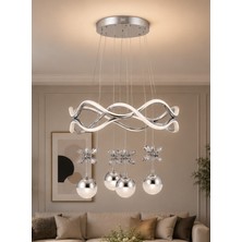 Trend Rose Şık Sarkıt LED Avize 3 Renk  Krom Kaplamalı Modern