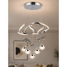 Trend Rose Galaksi Modern Sarkıt LED Avize 3 Renk Korm Kaplamalı Toplu Kelebek Taşlı