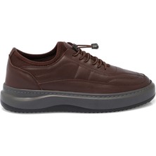 Tergan Kahverengi Hakiki Deri Erkek Sneaker - E25S1AY57414-A24