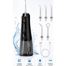 Robeve Auhma AMF11 Şarjlı Ağız Duşu 320ML Su Hazneli 4 Modlu Ipx7 Su Geçirmez Type-C Hızlı Şarjlı 5 Başlıklı Profesyonel Ağız ve Diş Temizleme Cihazı