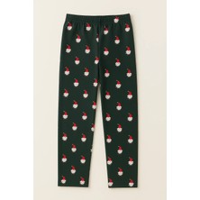 Bony Socks Erkek Çocuk Santa Claus Yılbaşı Temalı Pijama Altı Yeşil