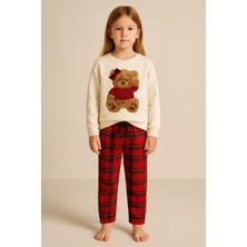 Bony Socks Kız Çocuk Teddy Pantolon Pijama Altı Kırmızı
