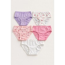 Bony Socks Kız Çocuk 5'li Flamingo Desenli Slip Külot
