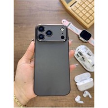 Livizmir Moda Süper Ince Mat Ultra Thin Silikon Kılıf Siyah iPhone 17 Pro Max ile Uyumlu