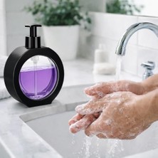 Livizmir Moda Yuvarlak Şekilli Şık Sıvı Sabunluk & Deterjanlık Sıvı Sabun Haznesi Banyo Sabunluğu Mutfak Deterjanlığı Deterjan Haznesi 350 ml (Krem)