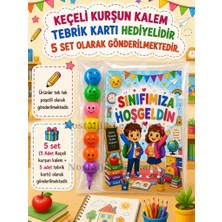 Nostaljik Lezzetler 5 Adet Okula Yeni Başlayan Öğrencilere Sınıfımıza Hoşgeldin Yazılı Hediye Seti 1. Sınıf- Sene Başı Hatırası Keçeli Kalem Tebrik Kartı Hediyeli