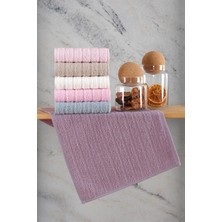 Seraser Home Tekstil Path | 6'lı 30X50 cm El ve Yüz Havlu Seti | Mutfak Havlusu