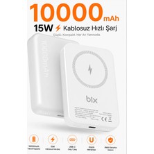 Exenar iPhone ile Uyumlu Magsafe Powerbank Kablosuz 15W Hızlı Şarj 20W Usb-C Hızlı Şarj Qi