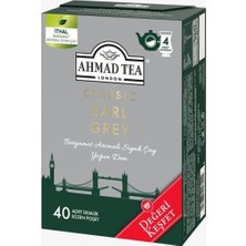 Ahmad Tea 40'lı Klasik Earl Grey Demlik Poşet Çay 80 G