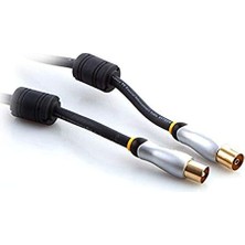 Livizmir Moda HY-P610, RG6U6 F M To 9.5 Tv F Kablo, 1.5 M, Beyaz