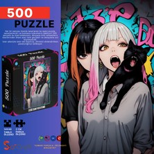Soi Craft 500 Parça Puzzle Sessiz Olun! Kedi Uyandı Anime -#234