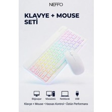 Neffo Kablosuz Bluetooth Klavye Mouse Seti – Şarj Edilebilir