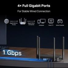Livizmir Moda MR25BE; BE3600 Mbps, Fiber Destekli, 4× 10/100/1000MBPS Port, Easy Mesh Uyumlu, Dual-Band Wi-Fi 7 Router