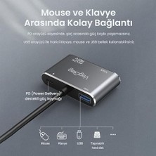 Livizmir Moda Type-C 4K HDMI 1080P VGA USB 3.0 Pd Dönüştürücü Çevirici Hub