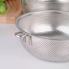 Livizmir Moda Uzun Saplı Paslanmaz Metal Süzgeç – Makarna, Sebze ve Meyve Yıkama Süzek, Derin Gövdeli, Dayanıklı Tel Süzgeç, Mutfak Süzgeci (19 Cm)