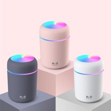 Livizmir Moda Hava Nemlendirici H2O Humidifier Ortam Nemlendirici Işıklı Buhar Makinesi Aroma Difüzörlü Araç Içi, Oda Nemlendirici (Karışık Renk Beyaz, Gri, Pembe)
