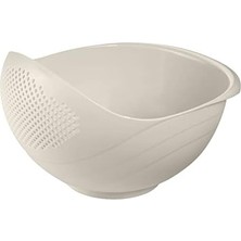 Livizmir Moda Pirinç Süzgeci & Çok Amaçlı Süzgeç 3 Litre Krem