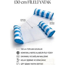 Byanes Fileli Orta Yüzeyli Serin Tutan Dayanıklı Şişme Deniz ve Havuz Yatağı 130 cm
