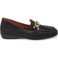 Tergan Siyah Hakiki Deri Kadın Loafer - K25S1AY68199-A23