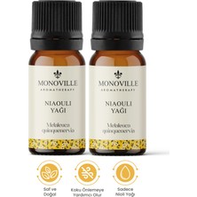Monoville Nioli Uçucu Yağı 2'li Set Saf ve Doğal (Niaouli Essential Oil) 2x10 ml