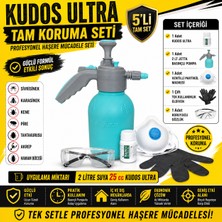 Entokim Kudos Ultra Ec + 2 Lt Jetta Basınçlı Pompa + Koruyucu Maske + Gözlük + Eldiven Tam Uygulama Seti | Sivrisinek, Karasinek, Kene, Pire, Tahtakurusu, Hamamböceği ve Akrep Mücadelesi