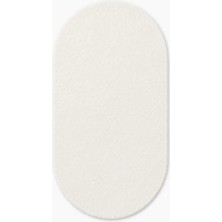 Sihirli Halı Nuvy Serisi 40010 Model Ekru Renk Oval Kesim Halı